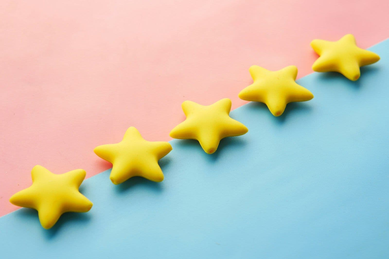 Five yellow star icons arranged in a row — The Heights business owner's guide to online reviews